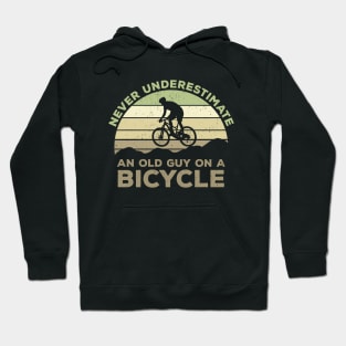 Never Underestimate An old Guy On A Bicycle - Christmas Gift Idea Hoodie